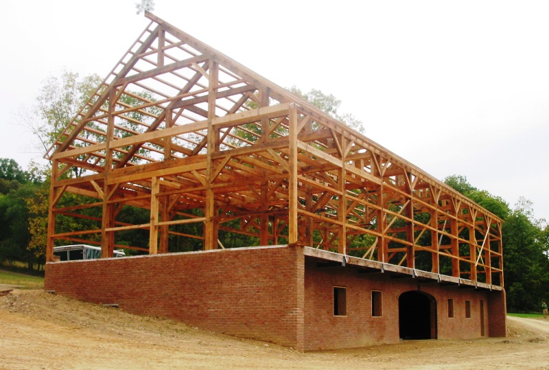 timber framed barn